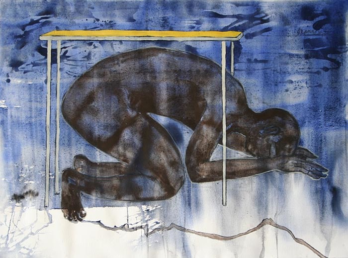 G.R. Iranna Untitled (Man Under Table)