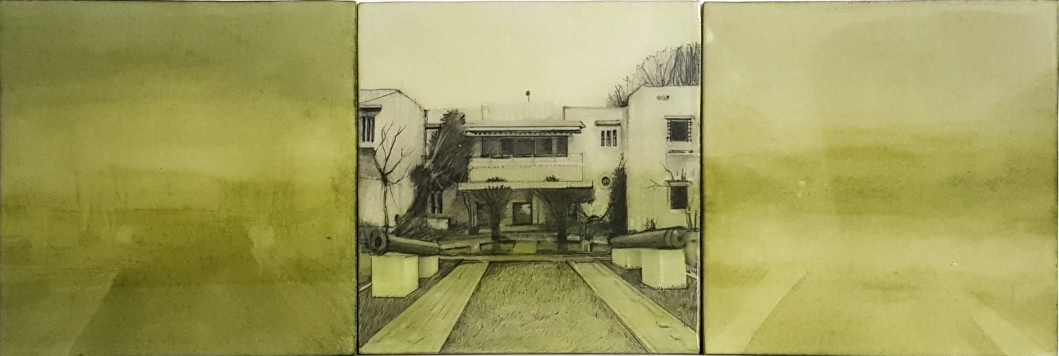 Saba Qizilbash,&nbsp;Enemy Properties 2,&nbsp;2018,&nbsp;Graphite and epoxy on paper, mounted on wood,&nbsp;5 x 15 in