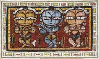 Jamini Roy KRISHNA WITH ATTENDANTS 