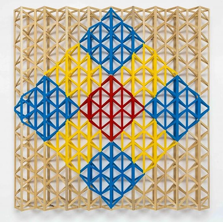 RASHEED ARAEEN Red Square Breaking into Primary Colors