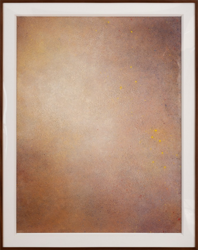 Natvar Bhavsar, UNTITLED IX, 1971, Dry pigments with oil and acrylic mediums on paper, 53 x 42 in