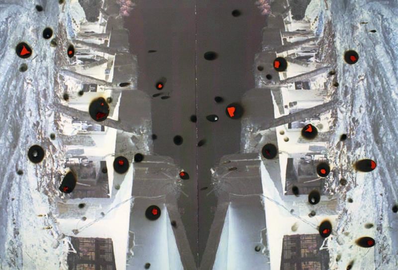 John Jurayj UNTITLED (MARINE BARRACKS 1983 WITH ORANGE MIRROR, #3)