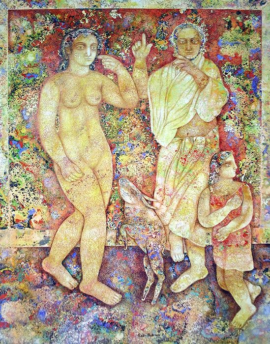 Sakti Burman ARTIST DANCING IN FRONT OF HIS LOVER