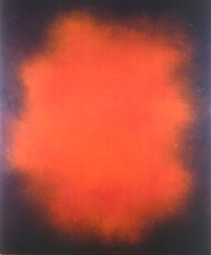 Natvar Bhavsar, JESUL, 1971-88, Dry pigments with oil and acrylic mediums on canvas, 108 x 90 in