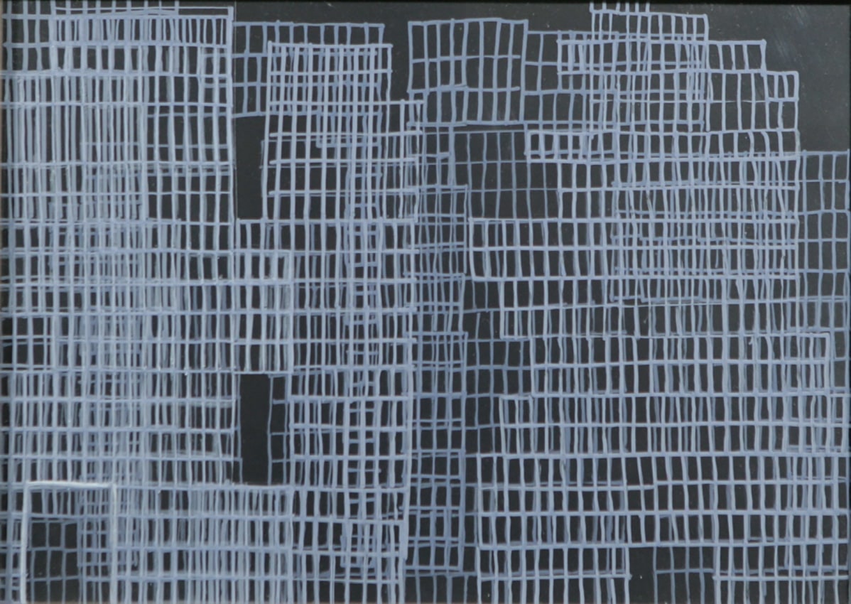 Drawing of a cityscape on film