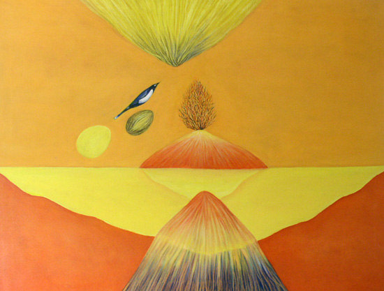 Jagdish Swaminathan UNTITLED (MOUNTAIN AND BIRD SERIES)