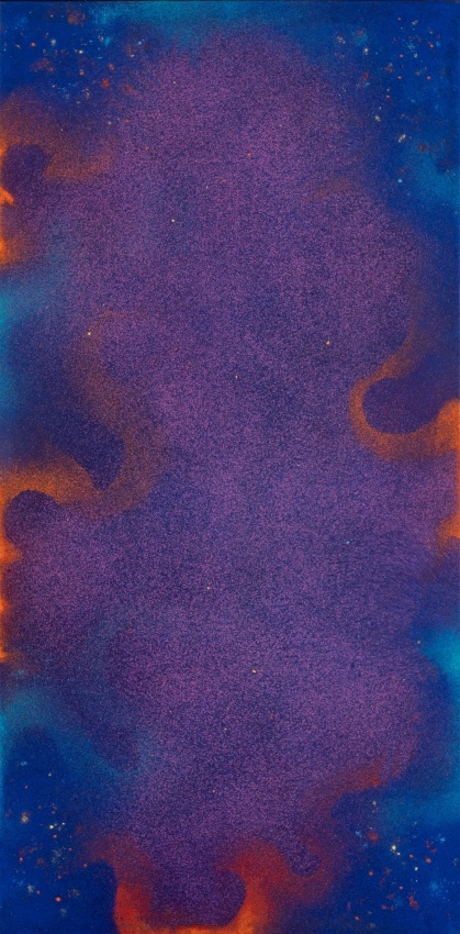 Natvar Bhavsar, CHARU IV, 2017, Dry pigments with oil and acrylic mediums on canvas, 61 x 31 in