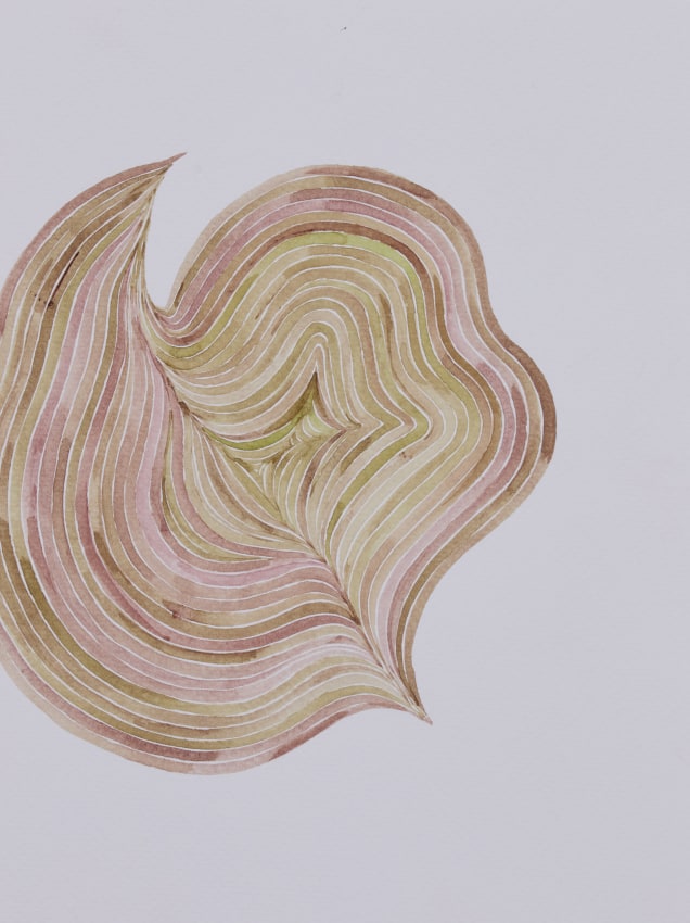 Abstract watercolor on paper drawing