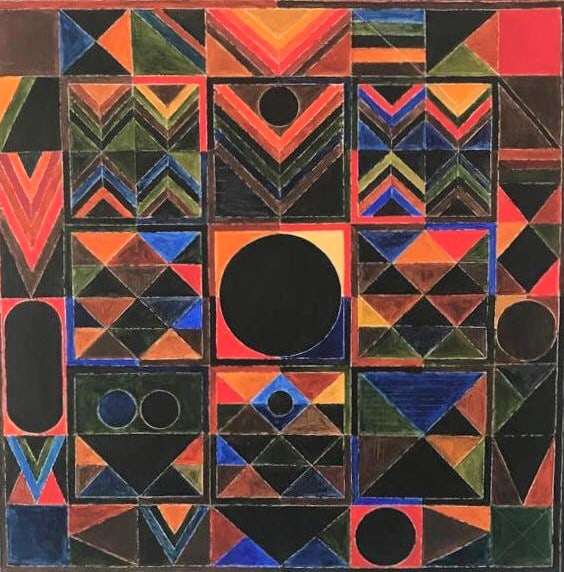 S.H. Raza, Germination,&nbsp;1995, Acrylic on canvas, 48 x 48 in