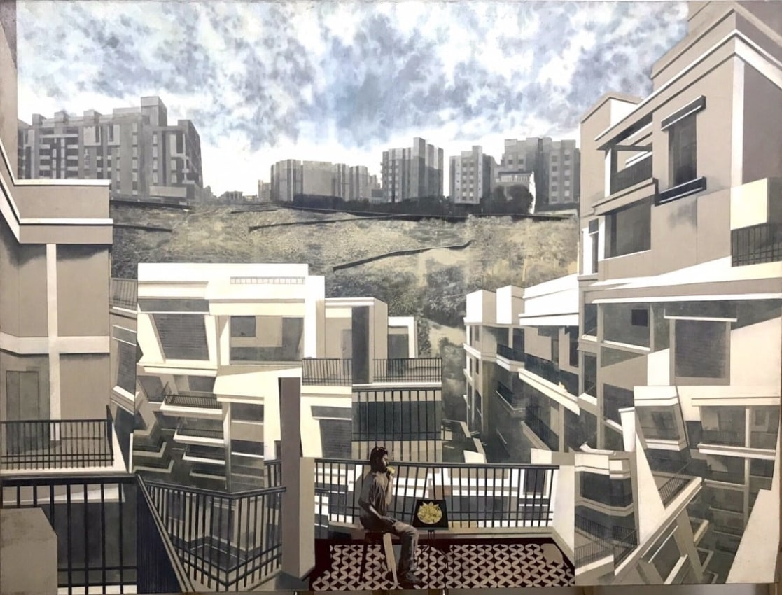 Large figurate cityscape