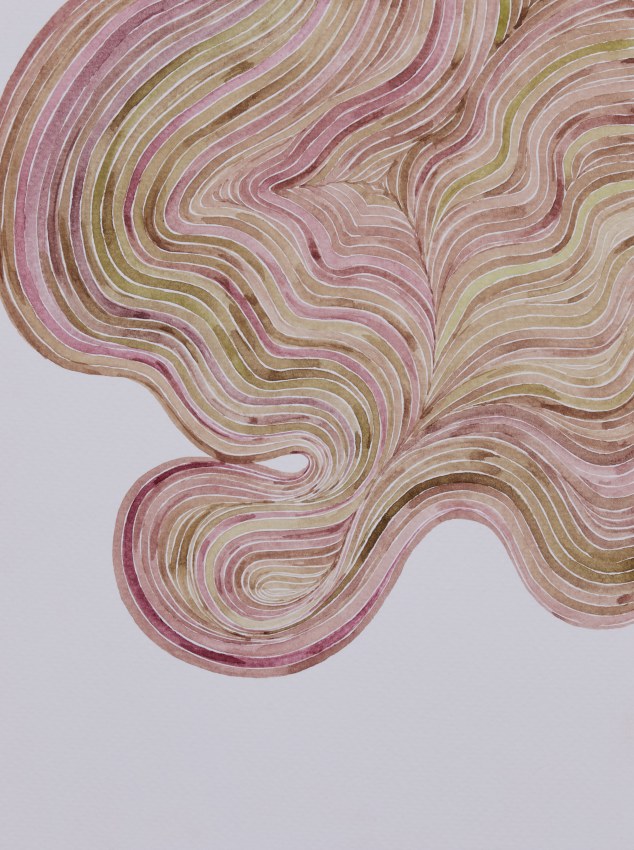 Abstract watercolor on paper drawing