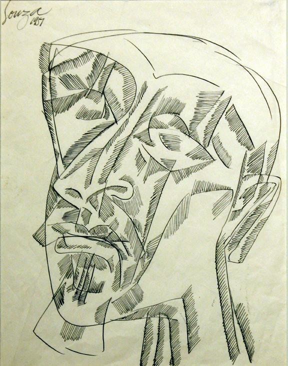 F.N. Souza UNTITLED (ABSTRACT HEAD)