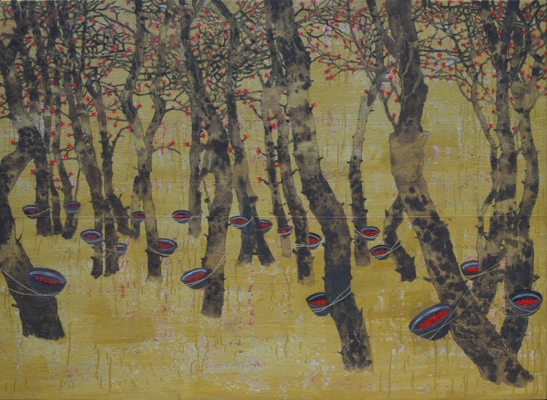 G.R Iranna Yellow Trees