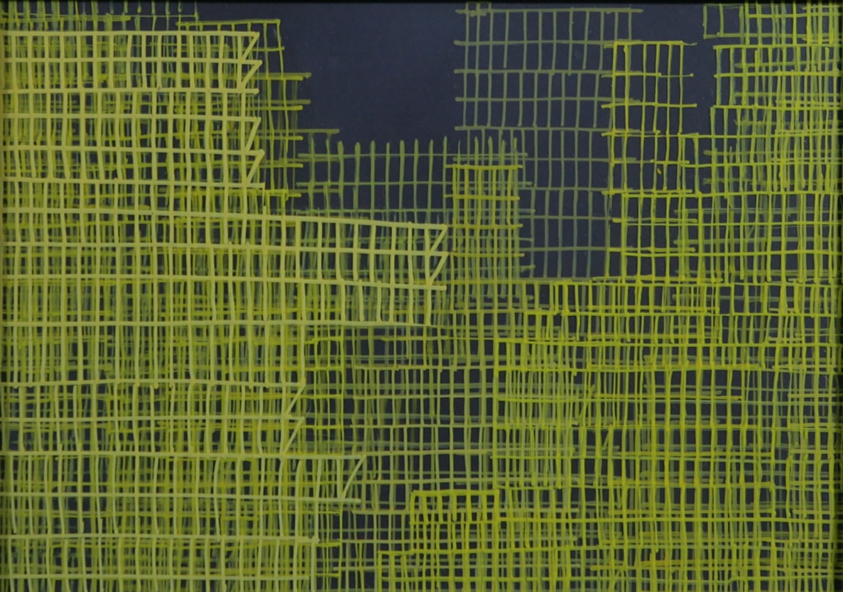 Drawing of a cityscape on film