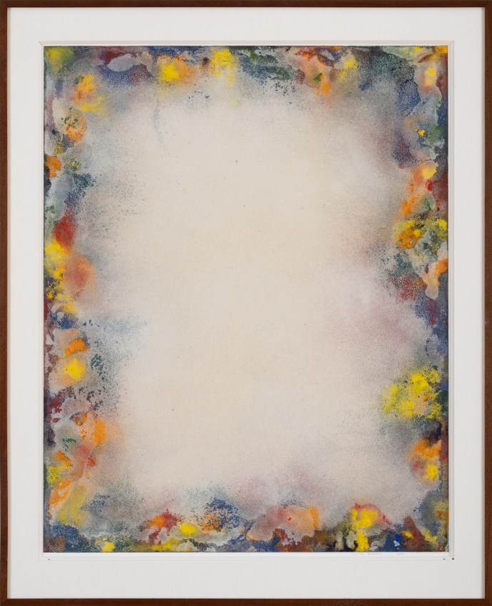 Natvar Bhavsar, UNTITLED XX, 1973, Dry pigments with oil and acrylic mediums on paper, 48 x 39 in