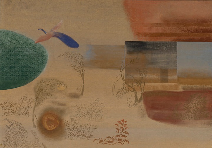 Nilima Sheikh, Aftermath,&nbsp;2018,&nbsp;Mixed tempera on Sanganer paper,&nbsp;13.3 x 19 in