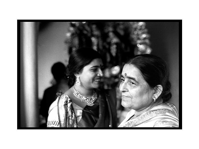 Sanjeet Chowdhury DIPTA AND HER MOTHER AT THEIR ANCESTRAL HOME DURING 180 OLD DURGA PUJA