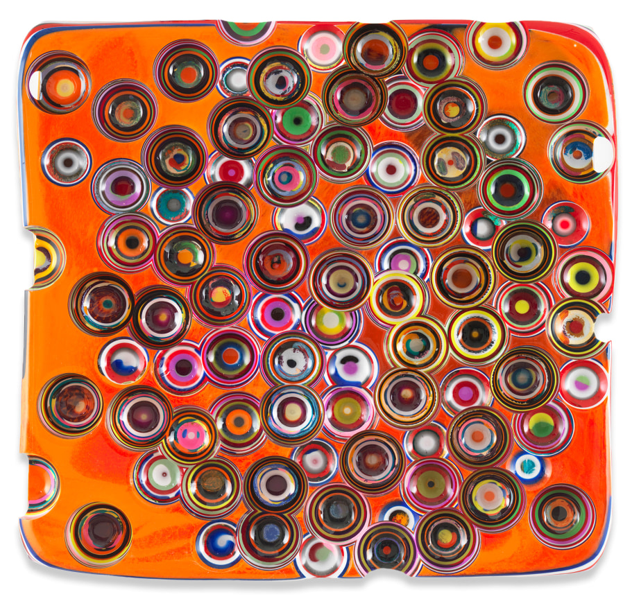 Markus Linnenbrink, FEELSGOODTOWEAR , 2019, Epoxy resin and pigments on wood, 17 x 17 inches, 43.2 x 43.2 cm,&nbsp;MMG#31301