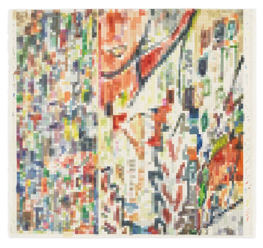 paintingassupermodelaswatercolor, 2019, Watercolor, ink and graphite on paper, 15 1/4 x 16 3/8 inches, 38.7 x 41.6 cm,&nbsp;MMG#33106