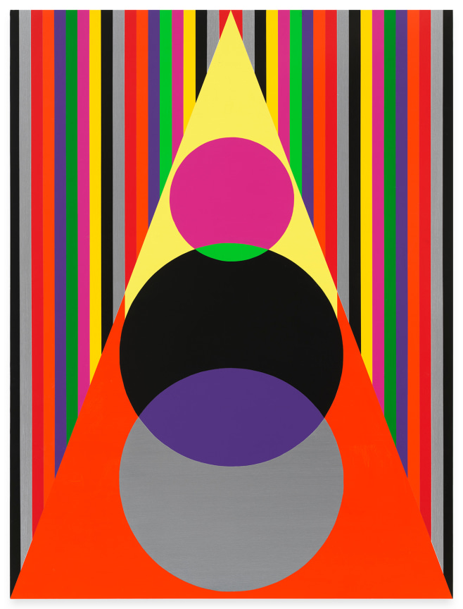 Rico Gatson, Untitled (Thembi After Pharoah Sanders), 2021, Acrylic paint on wood, 48 x 36 inches, 121.9 x 91.4 cm, MMG#33131