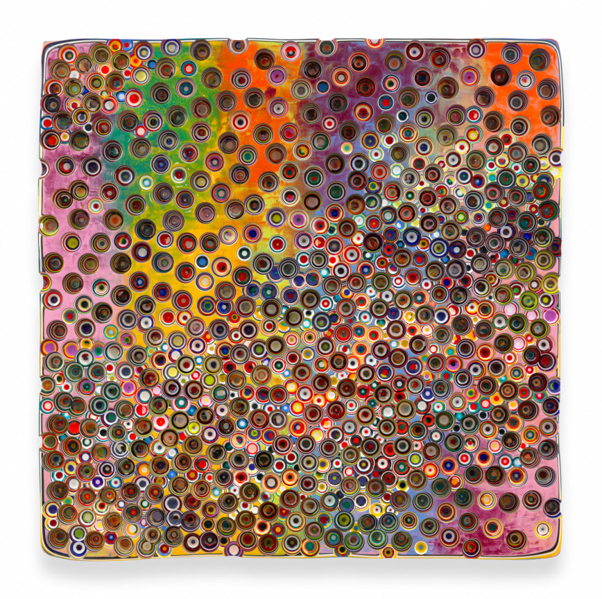 Markus Linnenbrink,&nbsp;SLEEPINGFLOWERSSTOLENMOMENTS, 2025, Epoxy resin and pigments on wood, 48 x 48 inches, 121.9 x 121.9 cm, MMG#37840, &nbsp;