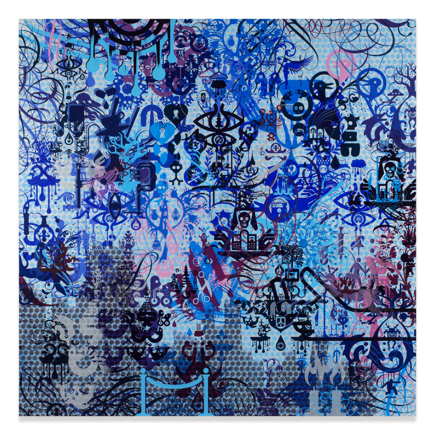 Ryan McGinness, A Willing Victim, 2015, Acrylic on canvas, 72 x 72 inches, 182.9 x 182.9 cm,&nbsp;MMG#31351