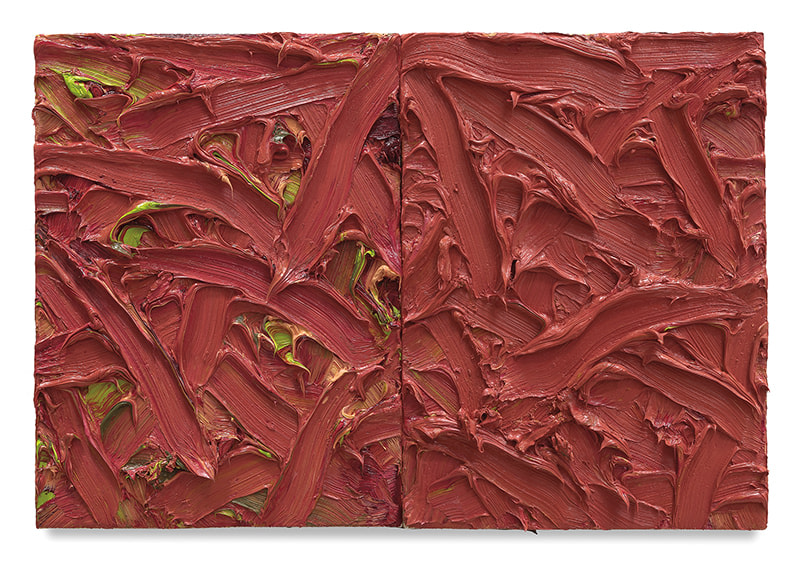 Abstract Diptych #54, 2018, Oil on canvas on wood panel, 15 x 22 inches, 38.1 x 55.9 cm, MMG#30221