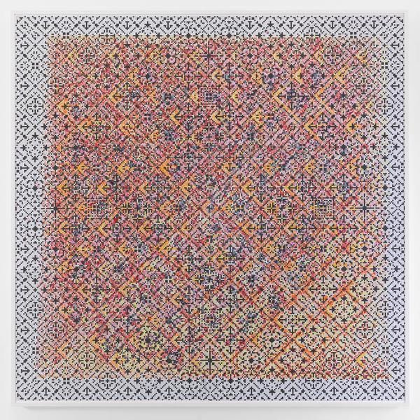 Crossword, 2015, Watercolor on paper mounted on archival Tycore, 75 1/2 x 76 1/4 inches, 191.8 x 193.7 cm, AMY#27951