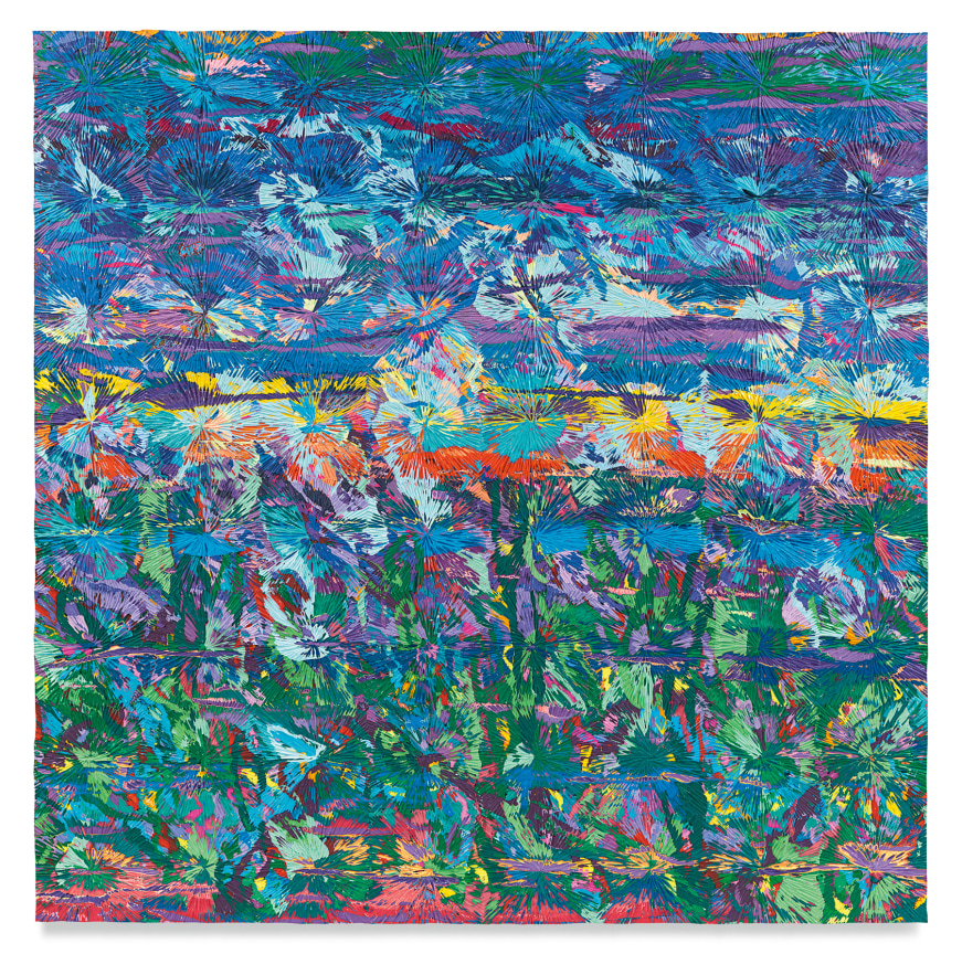 Untitled #9, 2022, Acrylic on panel, 48 x 48 inches, 121.9 x 121.9 cm, MMG#34107