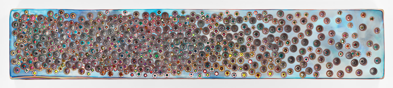 SHEUNDERSTANDSTHEDYNAMICS, 2016, Epoxy resin and pigments on wood, 18 x 96 inches, 45.7 x 243.8 cm, AMY#28387