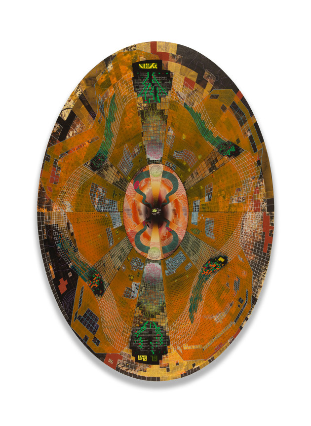 Pedro Barbeito, James Webb 2, 2012-2013, Acrylic and pigment printout on canvas, 72 x 49 inches, 182.9 x 124.5 cm, MMG#33232