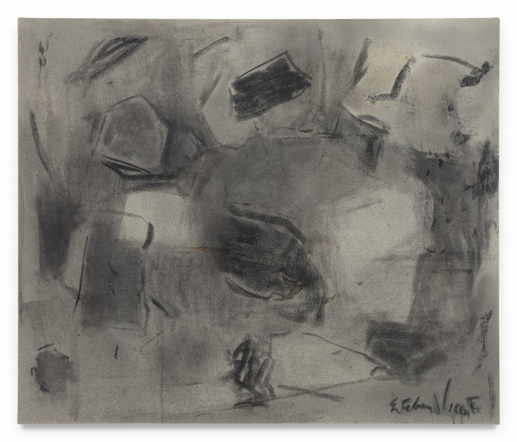 Untitled, 1989, Charcoal on canvas, 32 x 38 inches, 81.3 x 96.5 cm, MMG#5873