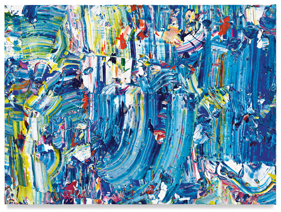 Cardiff Rain, 2021, Acrylic on linen, 44 x 60 inches, 111.8 x 152.4 cm, MMG#33681