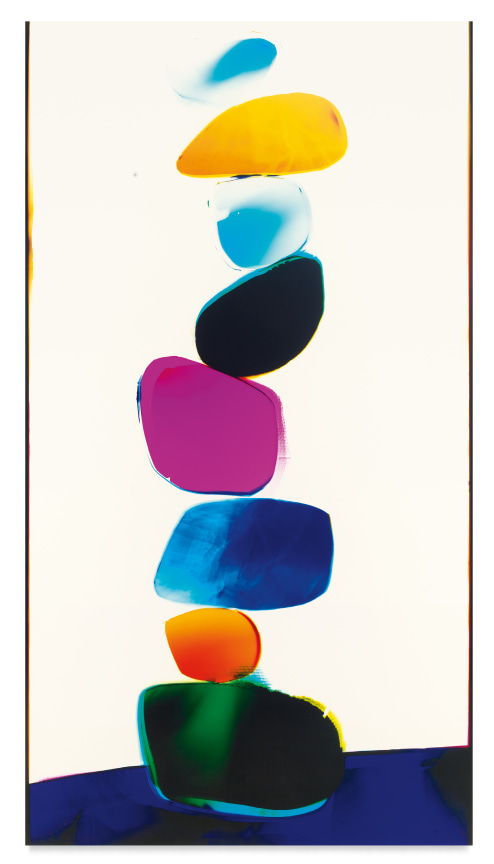 Singing Stone Stack, 2021, Analog Chromogenic Photogram, on Fujiflex, Unique, 90 3/8 x 49 1/4 inches, 125.1 x 229.6 cm, MMG#33830