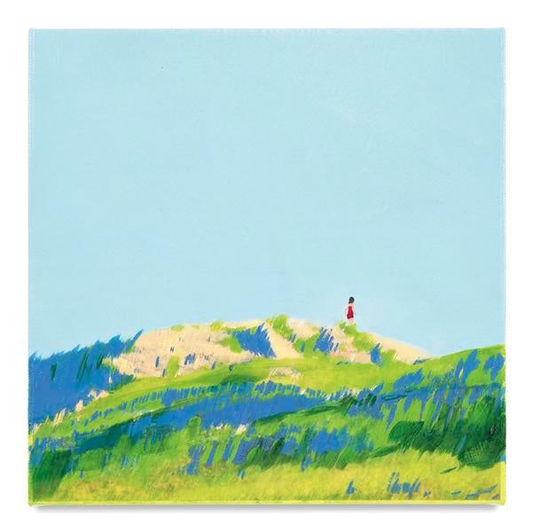 Purple Marram Grass, 2017, Mixed media oil on canvas, 14 x 14 inches, 35.6 x 35.6 cm, AMY#28922