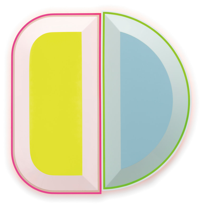 Untitled (b+a), 2017,&nbsp;Urethane paint on wood,&nbsp;38 1/2 x 38 x 2 inches,&nbsp;97.8 x 96.5 x 5.1 c,&nbsp;Signed and dated (verso),&nbsp;MMG#30303