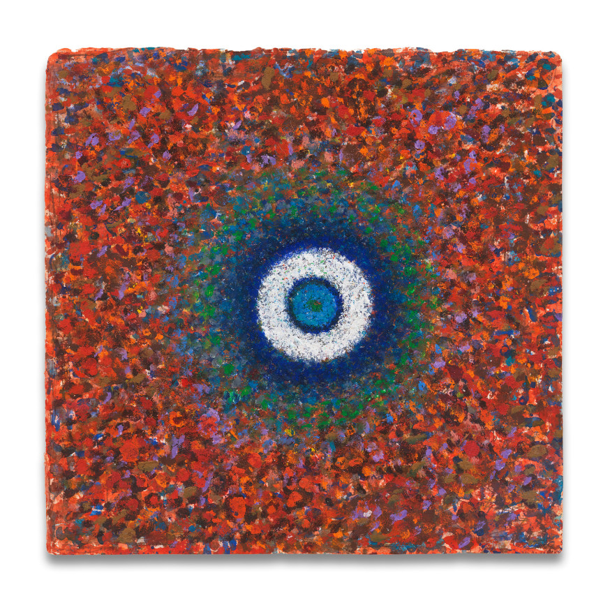 Richard Pousette-Dart,&nbsp;Centered, Romanesque, 1968,&nbsp;Oil on paper,&nbsp;11 3/8 x 11 1/2 inches,&nbsp;28.9 x 29.2 cm,&nbsp;MMG#30460, &nbsp;