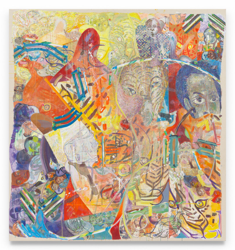 compressionscape, 2024, Acrylic on canvas, 67 1/2 x 63 inches, 171.5 x 160 cm,&nbsp;MMG#37419