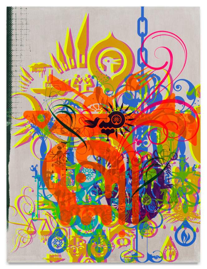 Slow Burn, 2022, Acrylic on wood, 24 x 18 inches, 61 x 45.7 cm,&nbsp;MMG#35062