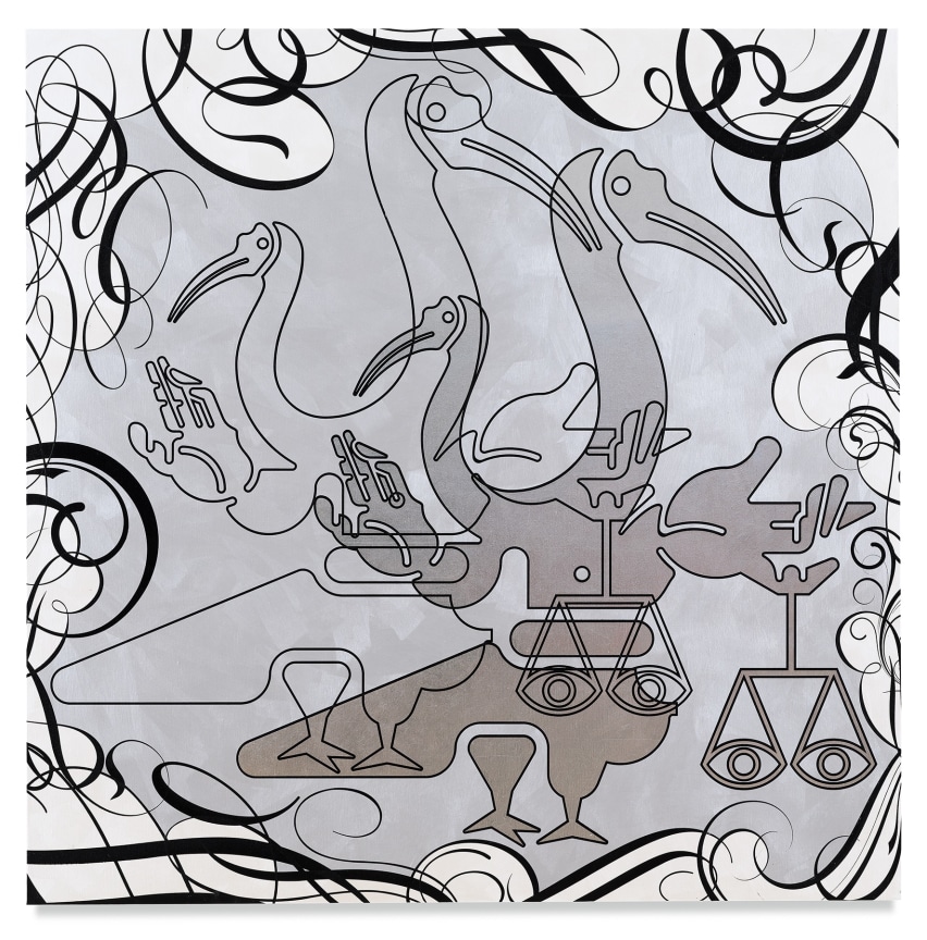 Mindscape 23, 2019,&nbsp;Acrylic and metal leaf on linen,&nbsp;48 x 48 inches,&nbsp;121.9 x 121.9 cm,&nbsp;MMG#31659