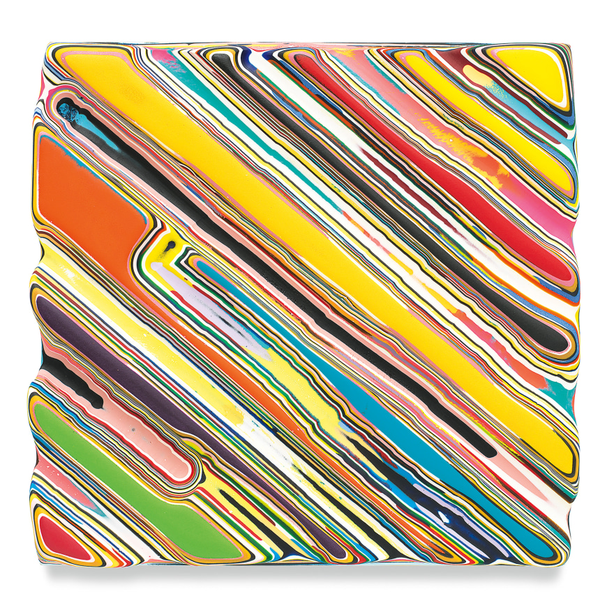 RAINBOWDRIFTER, 2018,&nbsp;Epoxy resin and pigments on wood, 17 x 17 inches,&nbsp;43.2 x 43.2 cm,&nbsp;MMG#30673