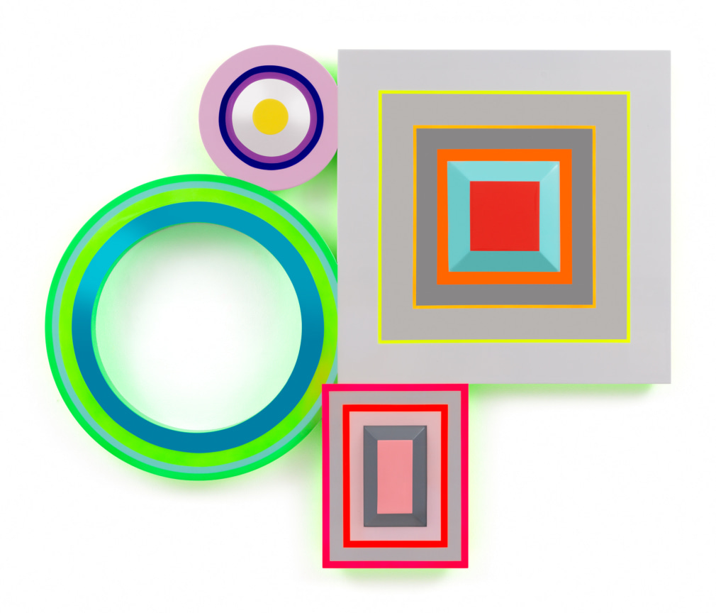 Polypharmacy: Sexual Freedom, Choice, Energy, Confidence, 2025,, Urethane paint on wood, 37 1/2 x 45 inches, 95.3 x 114.3 cm, MMG#37576