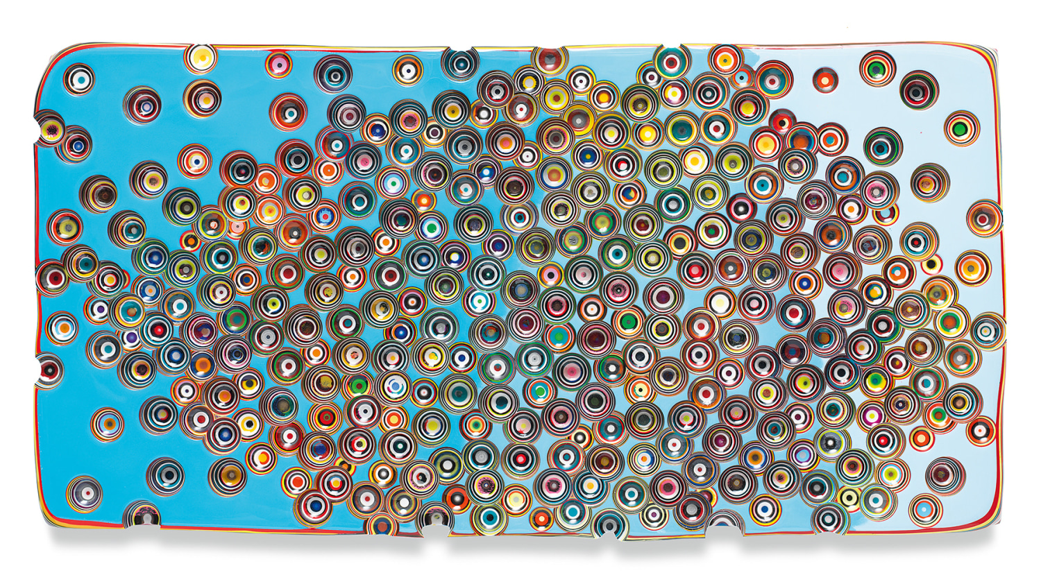 MITDIRINDERGEGEND, 2018,&nbsp;Epoxy resin and pigments on wood,&nbsp;24 x 48 inches,&nbsp;61 x 121.9 cm,&nbsp;MMG#30512
