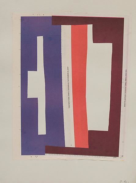 &quot;Casper, Wyoming,&quot; 2010, NYT newsprint collage, 15 1/4 x 11 1/2 inches, 38.7 x 29.2 cm, A/Y#20144