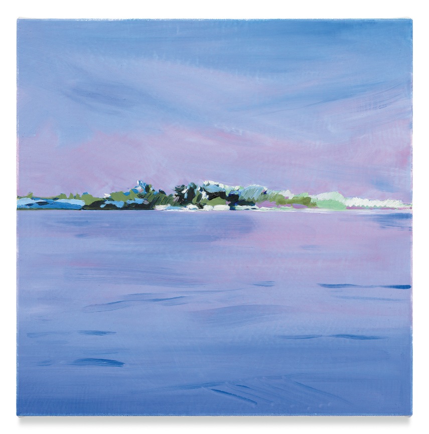 ISCA GREENFIELD-SANDERS, Island, 2019, Mixed media oil on canvas, 14 x 14 inches, 35.6 x 35.6 cm,&nbsp;(MMG#32087)