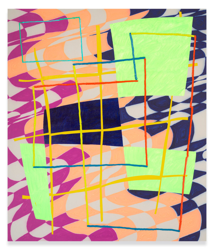 Trudy Benson,&nbsp;TV at Night, 2021, Acrylic and oil on canvas, 77 x 66 inches, 195.6 x 167.6 cm