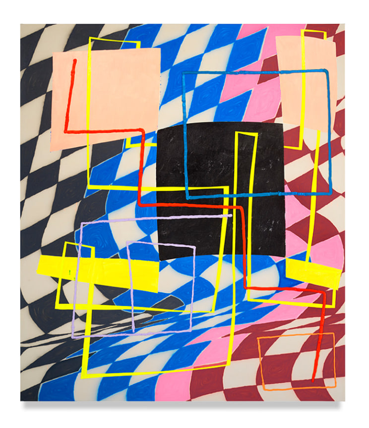 Trudy Benson, Recliner, 2021, Acrylic and oil on canvas, 77 x 66 inches, 195.6 x 167.6 cm