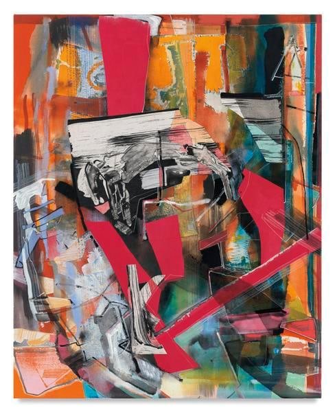 Nestinarka, 2016, Acrylic, oil and collage on canvas, 40 x 32 inches, 101.6 x 81.3 cm, AMY#28317