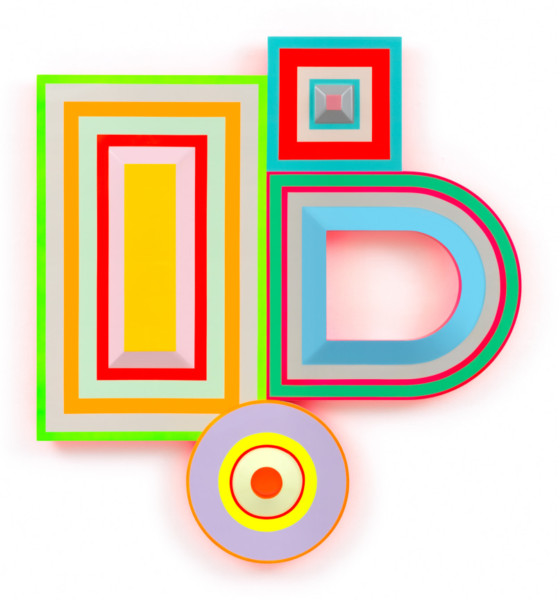 Polypharmacy: Confidence, Energy, Joy, Liberation, 2024,, Urethane paint on wood, 44 x 40 1/2 inches, 111.8 x 102.9 cm, MMG#37577