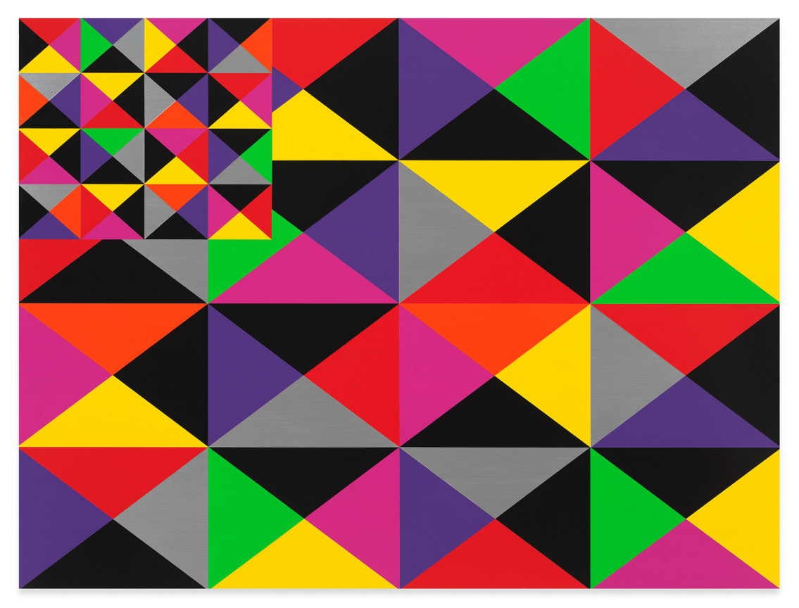 Rico Gatson, Untitled (Flag VII), 2020, Acrylic paint on wood, 36 x 48 inches, 91.4 x 121.9 cm, MMG#33135